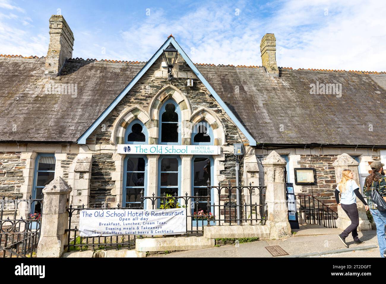 Port Isaac Cornwall, Sept 2023, The Old School House Hotel and