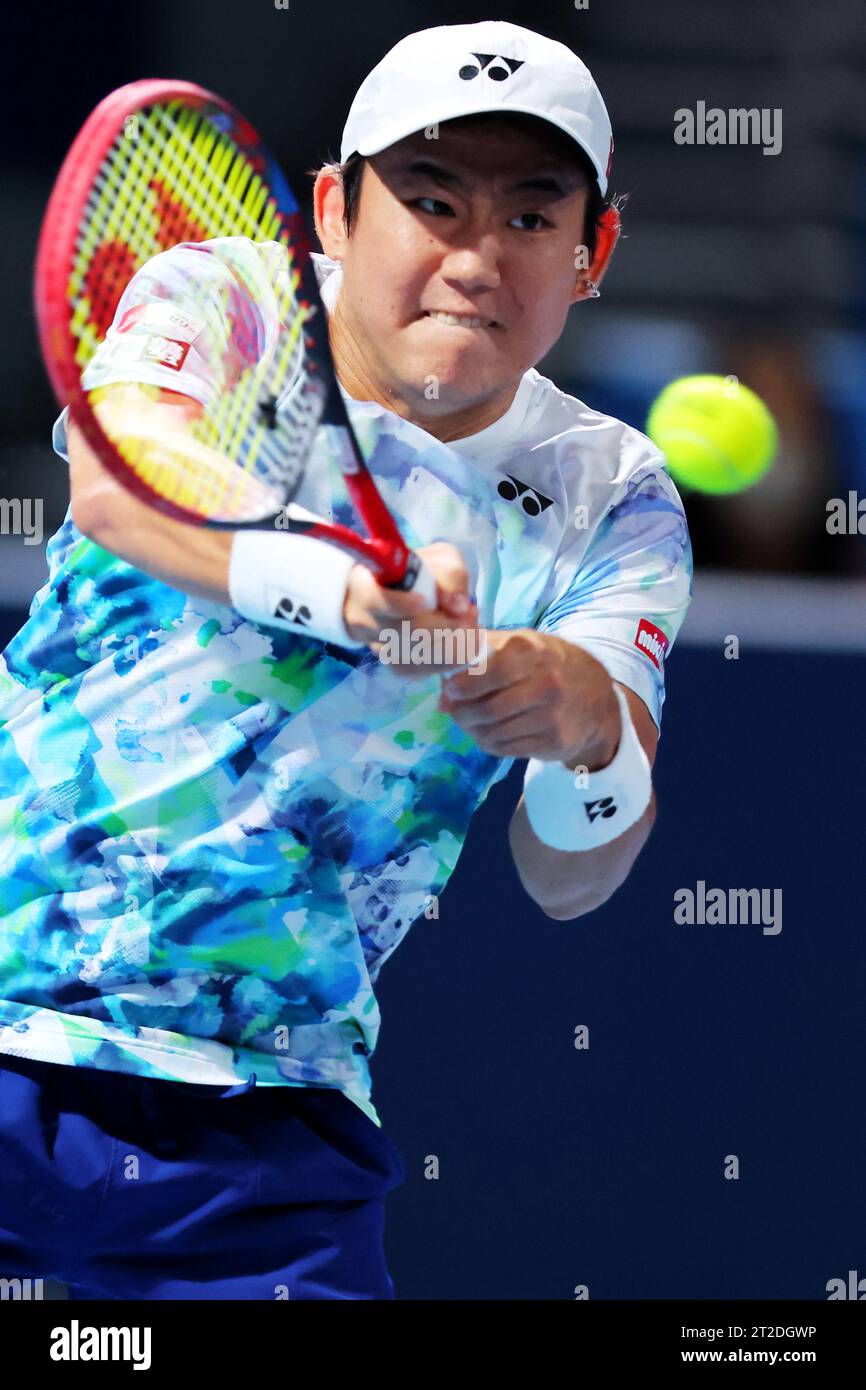 Ariake Coliseum, Tokyo, Japan. 18th Oct, 2023. Yoshihito Nishioka (JPN