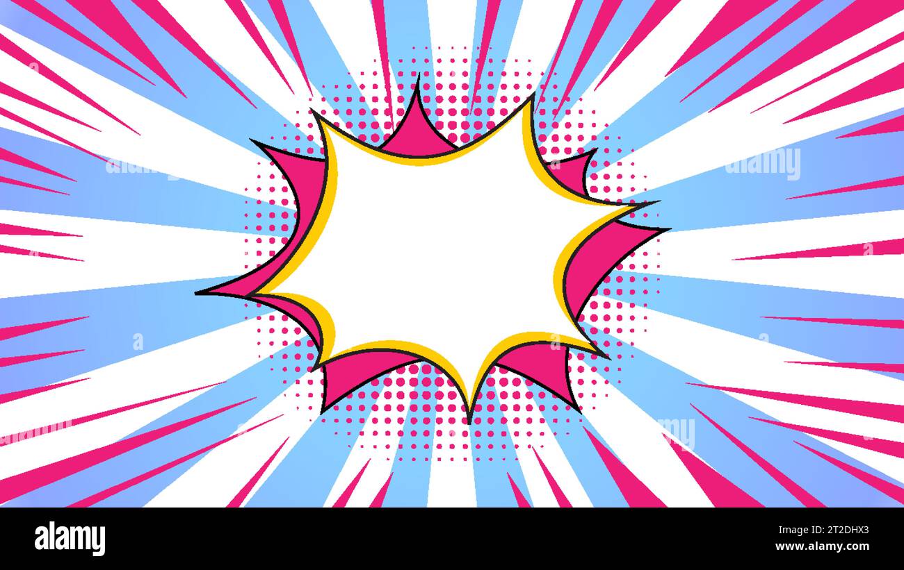 A retro comic-style background featuring an empty speech bubble Stock ...