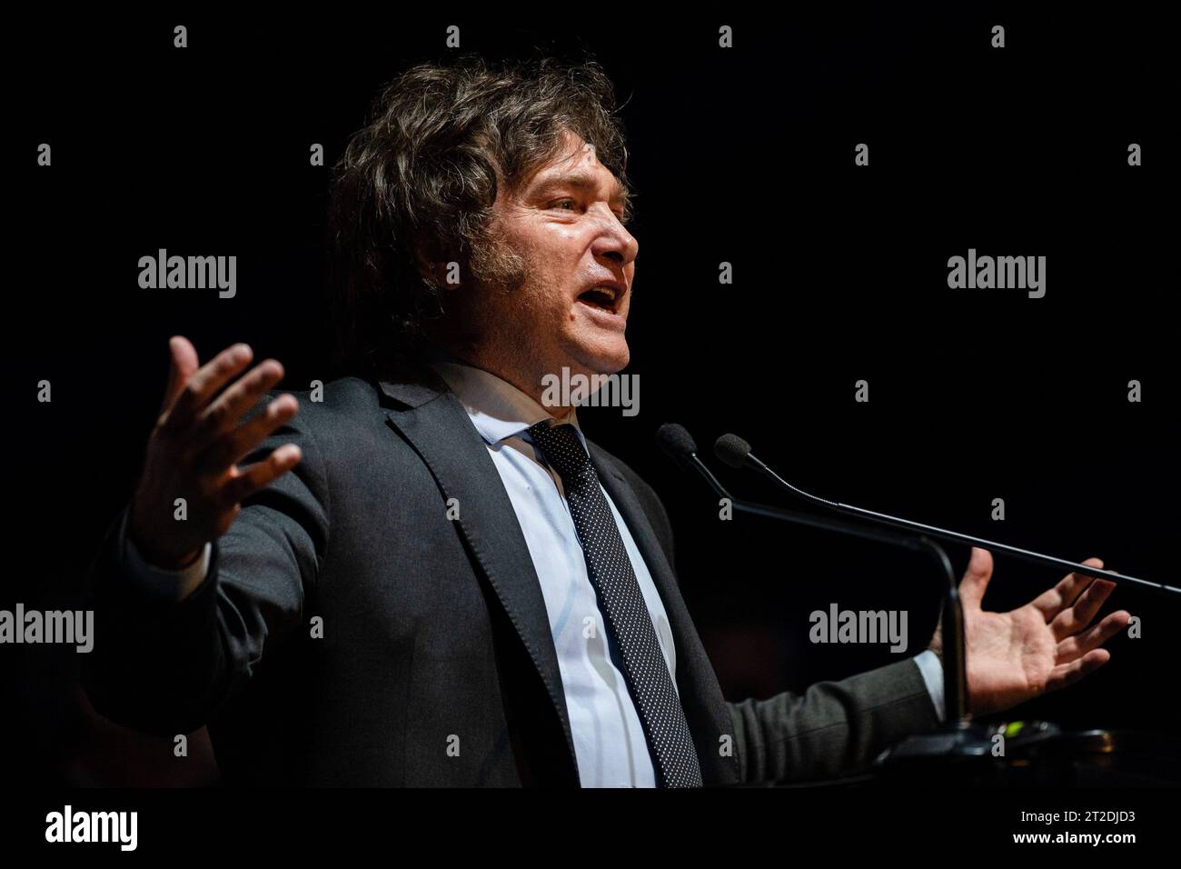 Presidential Candidate Javier Milei Of La Libertad Avanza Speaks To ...