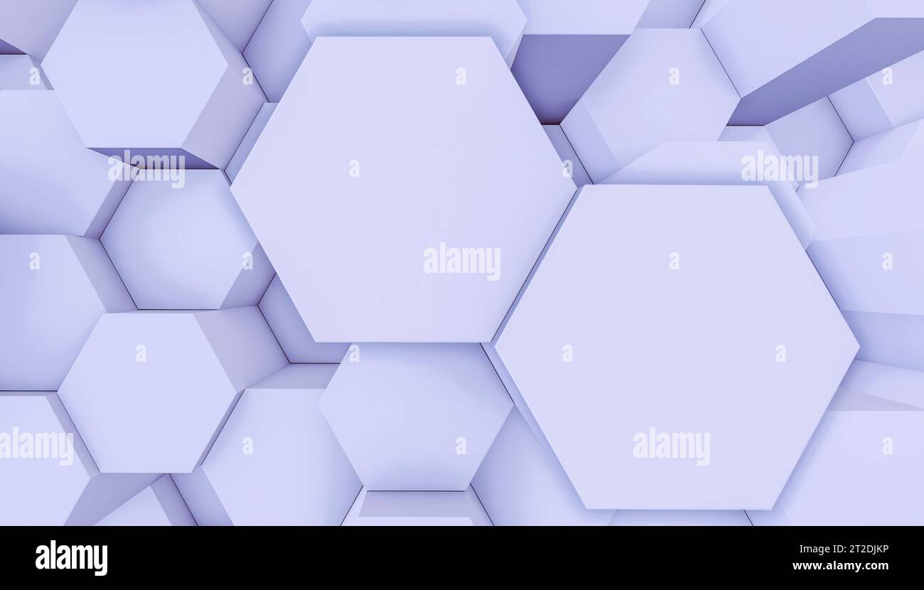 Hexagonal Abstract background. Technology careful concept. 3D rendering. Stock Photo