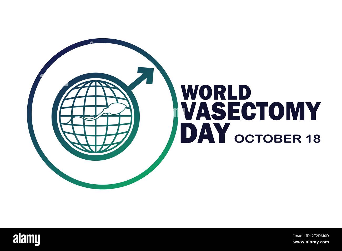 World Vasectomy Day Vector illustration. October 18. Suitable for greeting card, poster and banner Stock Vector