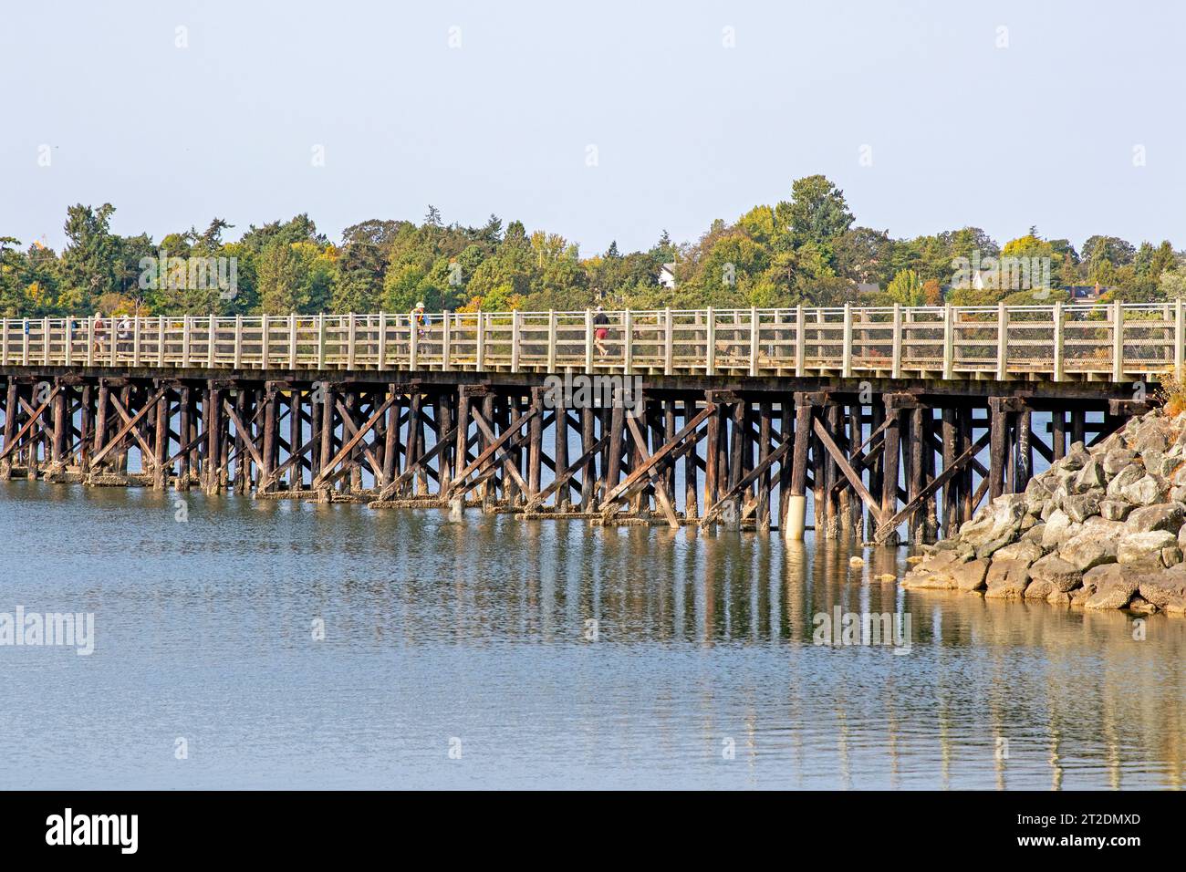 Selkirk Trestle Bridge, Victoria, Vancouver Island Stock Photo