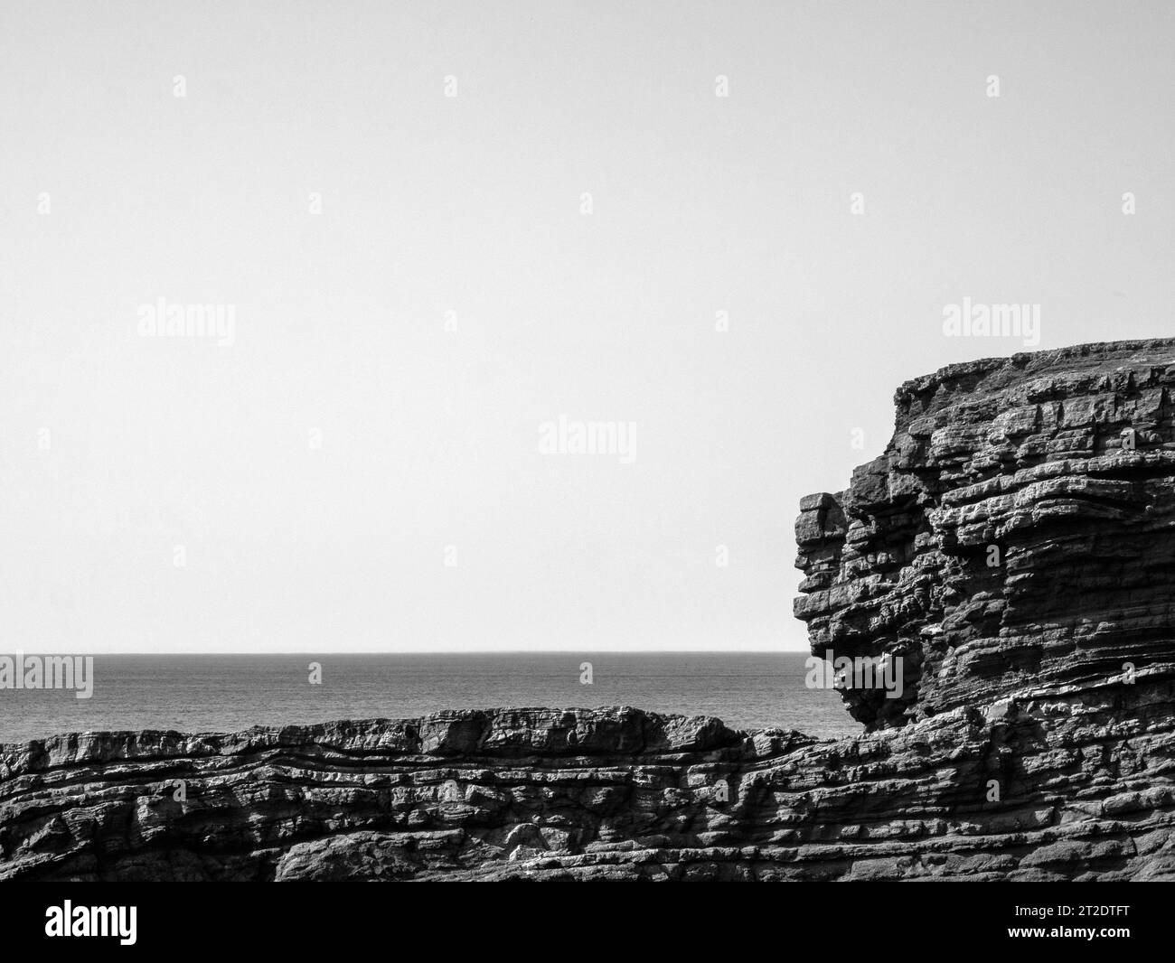 Cliffs and the Atlantic ocean background, rocks and laguna, beauty in