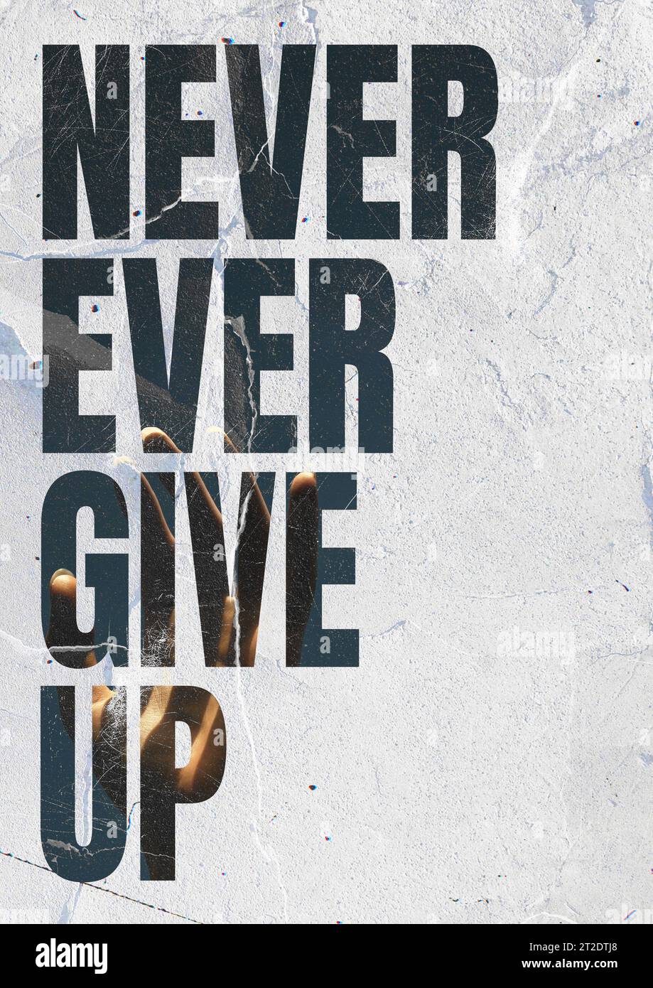 Never Give Up Quotes poster, motivational quotes, entrepreneur, businessman, inspirational, future victory, motivation typography design background Stock Photo