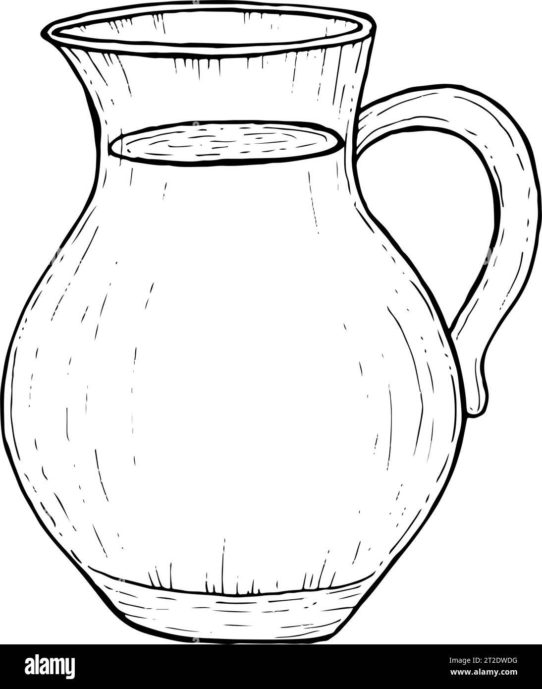 Water jug drawing Black and White Stock Photos & Images Alamy