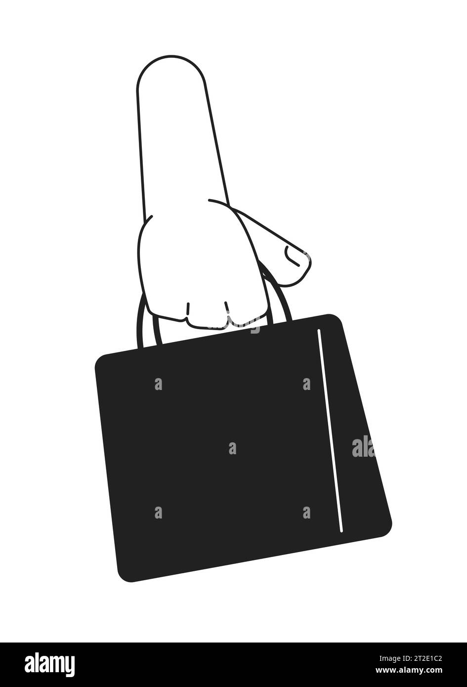 Hand holding paper bag Black and White Stock Photos & Images Alamy