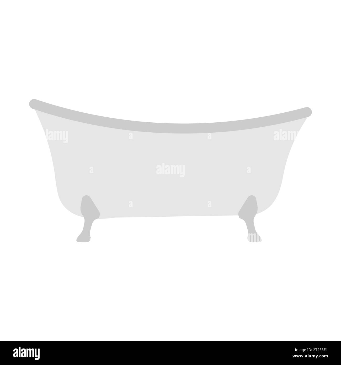 Bath isolated. Bathroom object on white background. Bathroom furniture Stock Vector