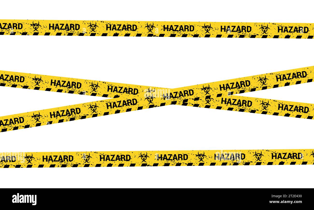 Black and yellow line striped. Warning tapes. Danger signs. Caution
