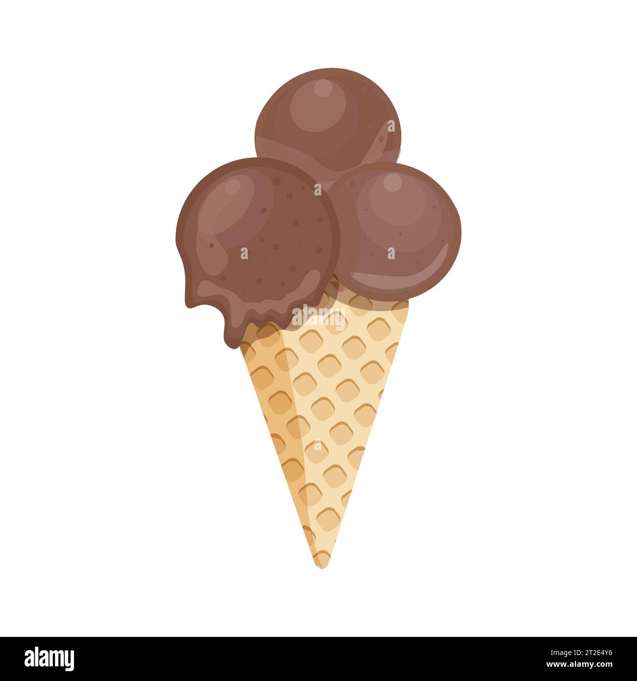 Chocolate tasty isolated ice cream at a white background Stock Vector ...