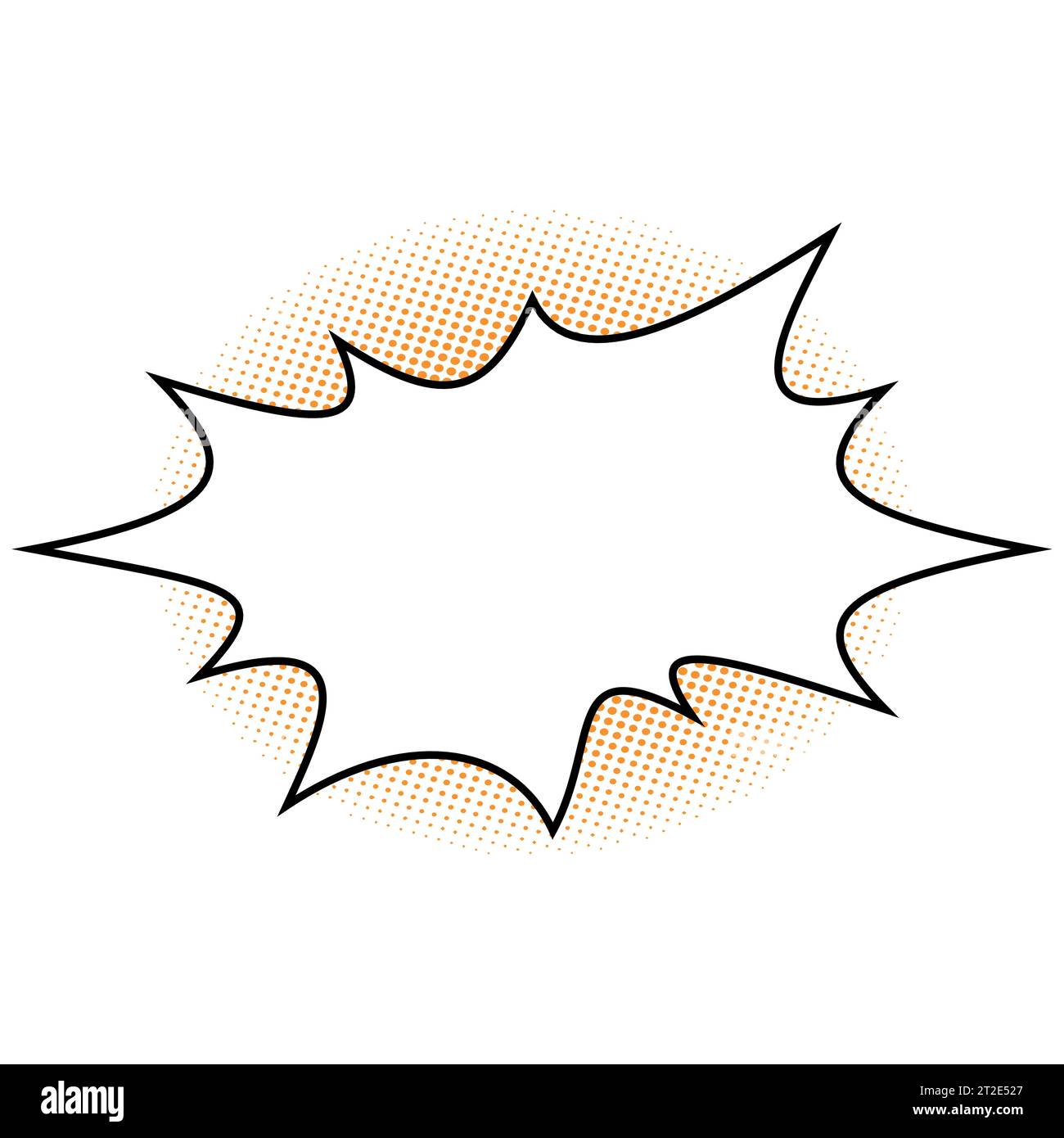 Retro comic speech bubbles set with colorful halftone shadows on white background. Stock Vector