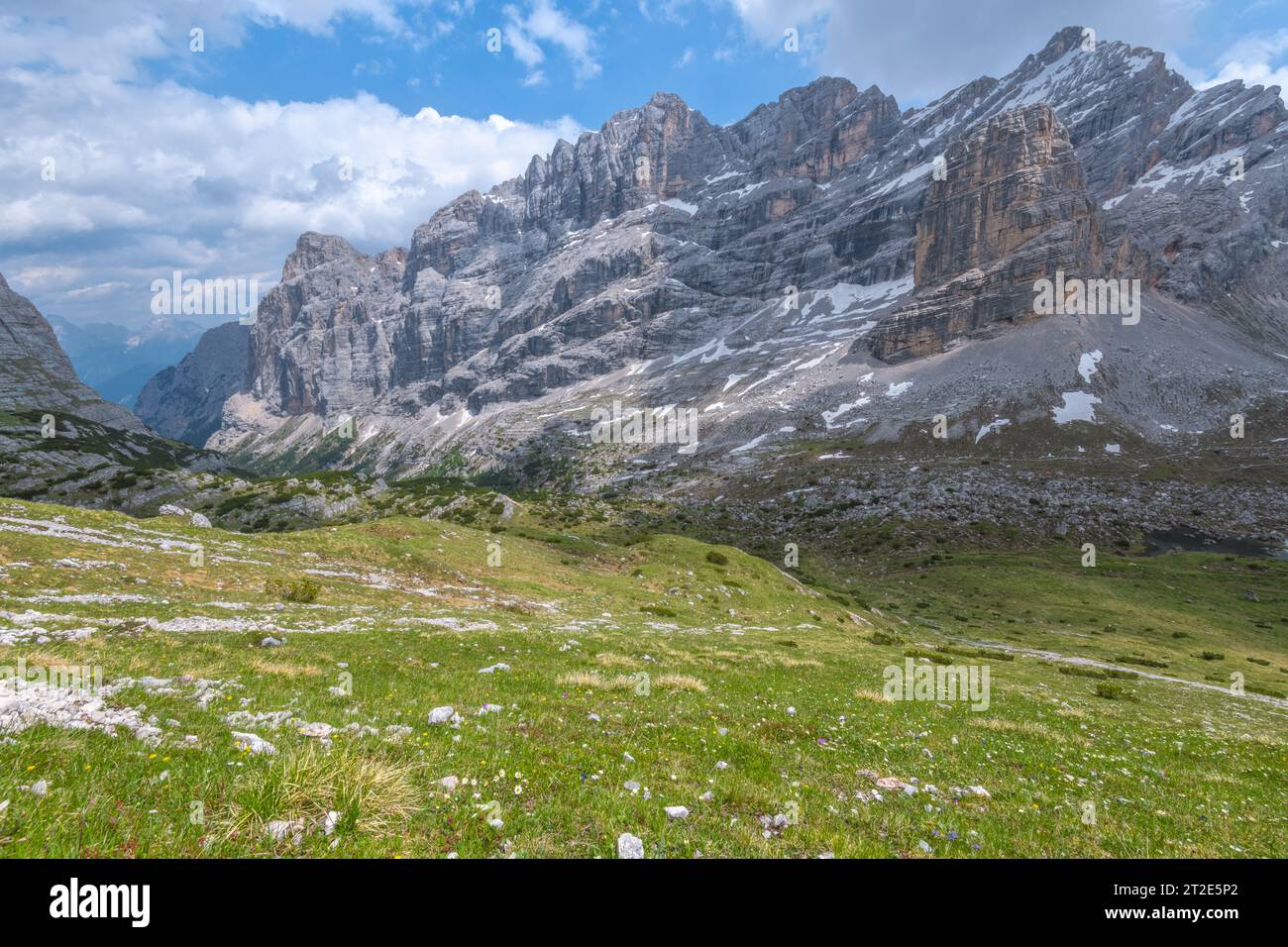 Limestone Range Imposing mountain range with solitary limestone butte standing in the ...