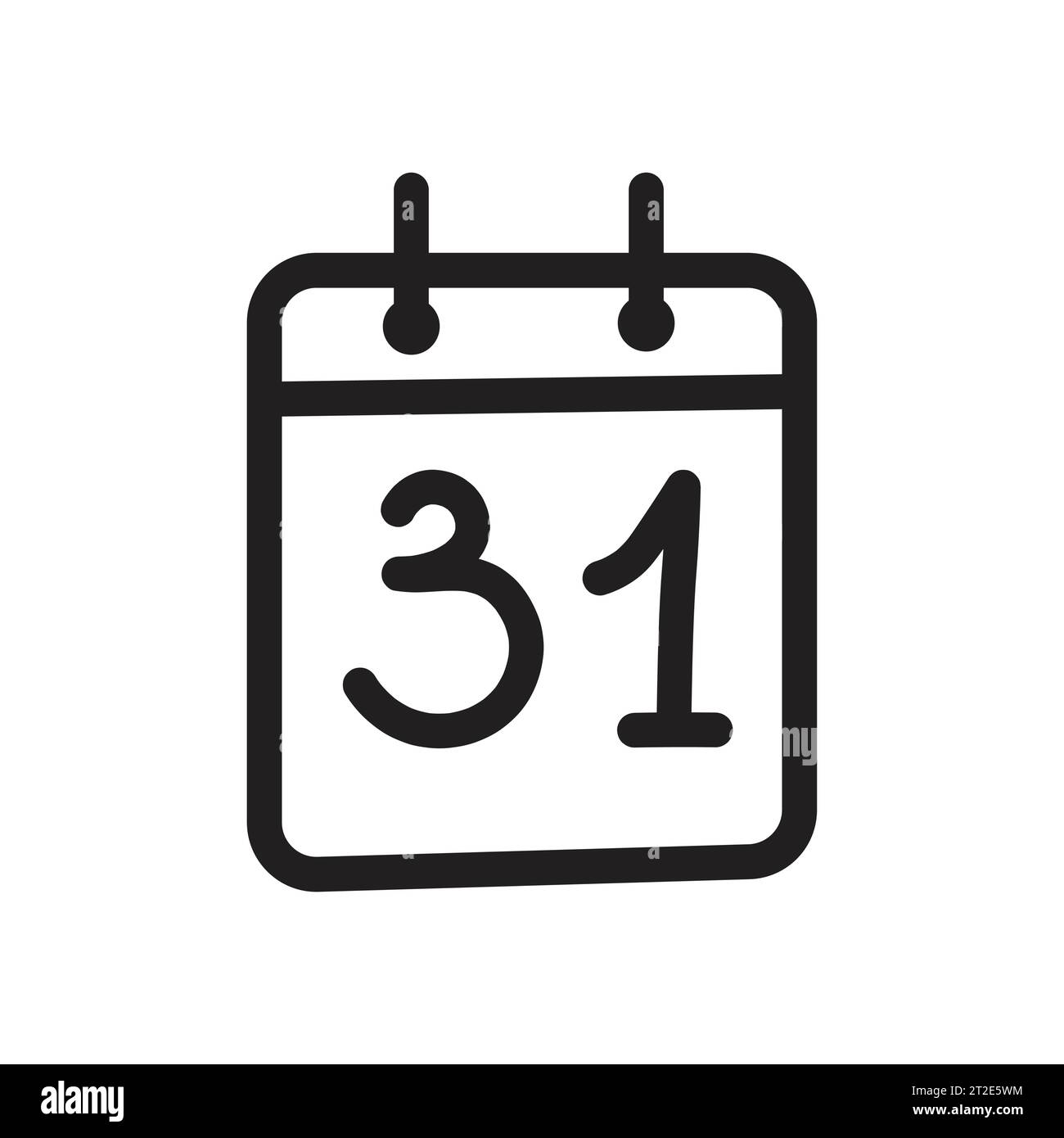 Doodle calendar. Doodle calendart clipart isolated. Decorative element ...