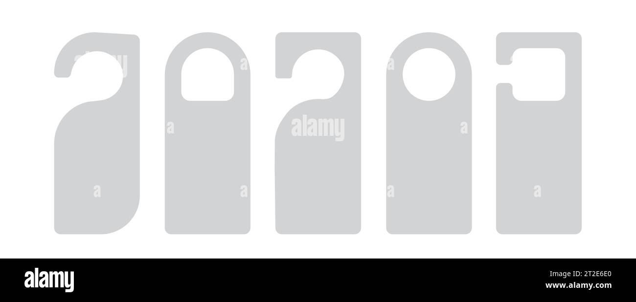 Empty Room Label Empty label Hotel room door hanger. Do not disturb label. Isolated on ...
