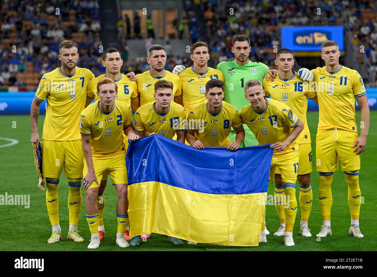 Ukraine for team photo lined up during UEFA Euro 2024 European