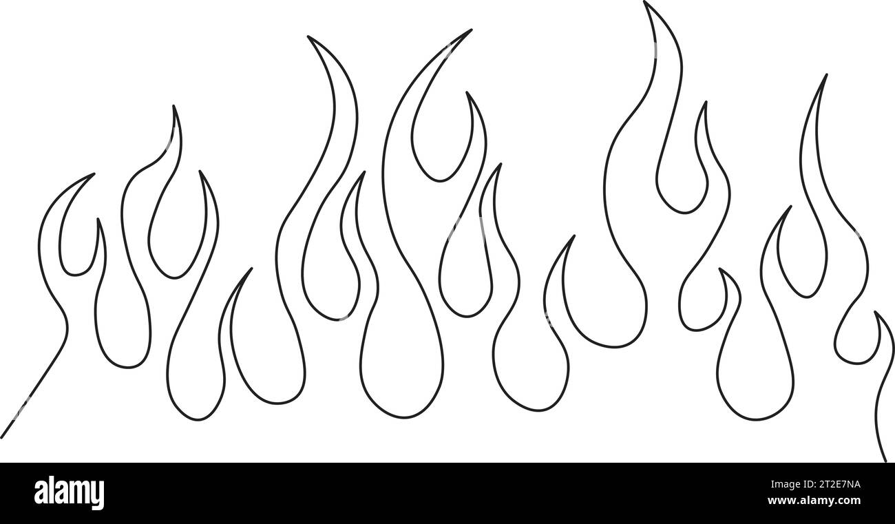 Large Flames Biker Fire Stencil – 8.5 X 11 Inches – Custom Painting Template (149)