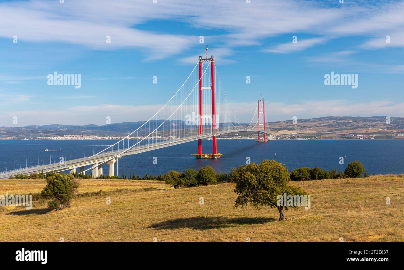 new bridge connecting two continents 1915 canakkale bridge (dardanelles