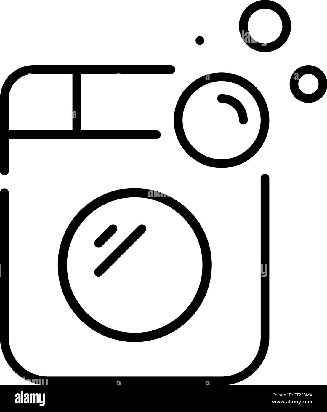 Washing machine and detergent bubbles. Clean laundry service. Pixel