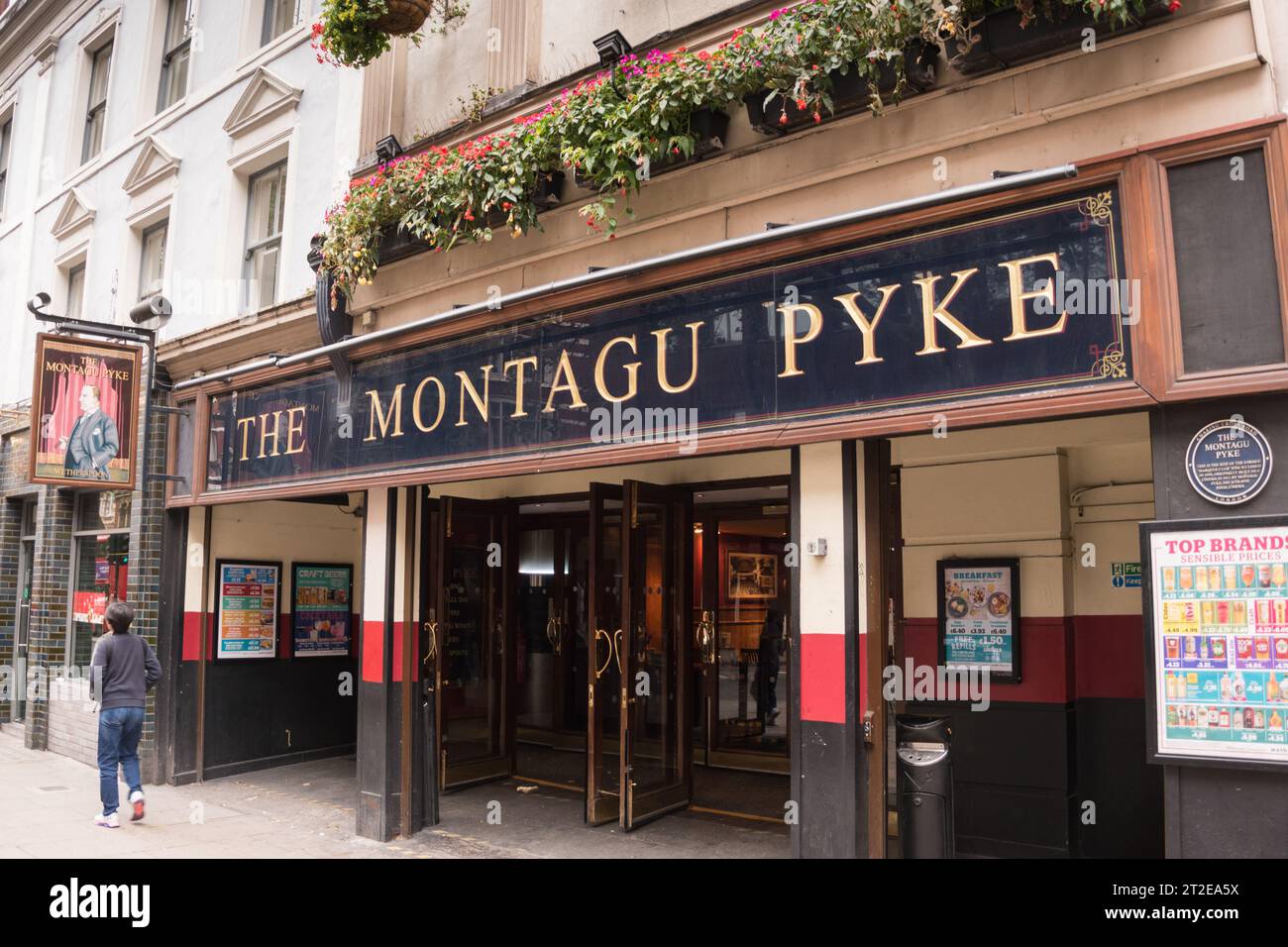 The Montague Pyke public house, a pub belonging to the Wetherspoons chain, Charing Cross Road, London, WC2, England, U.K. Stock Photo