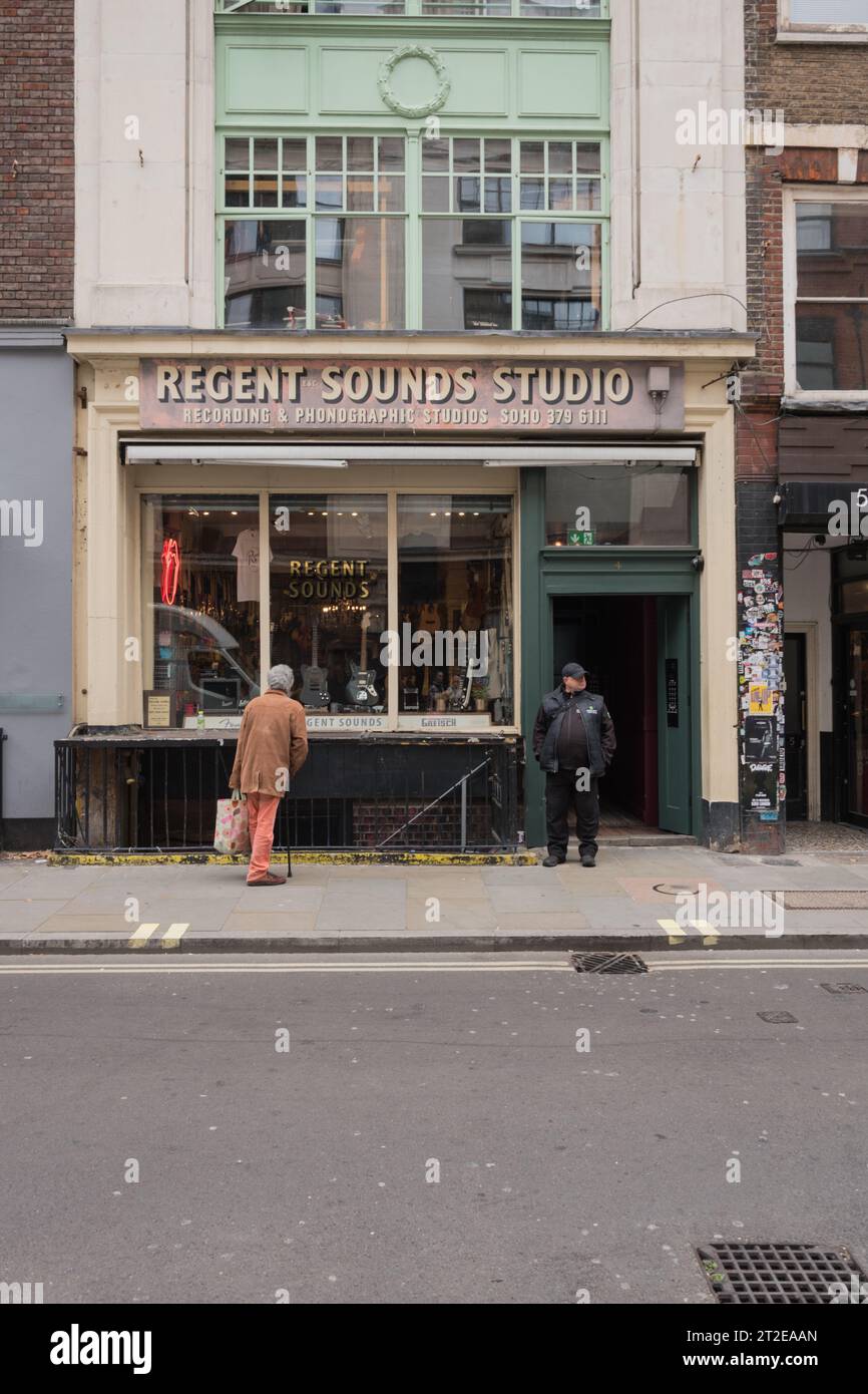 Regent Sounds Studio on Denmark Street, aka Tin Pan Alley, London, England, U.K. Stock Photo