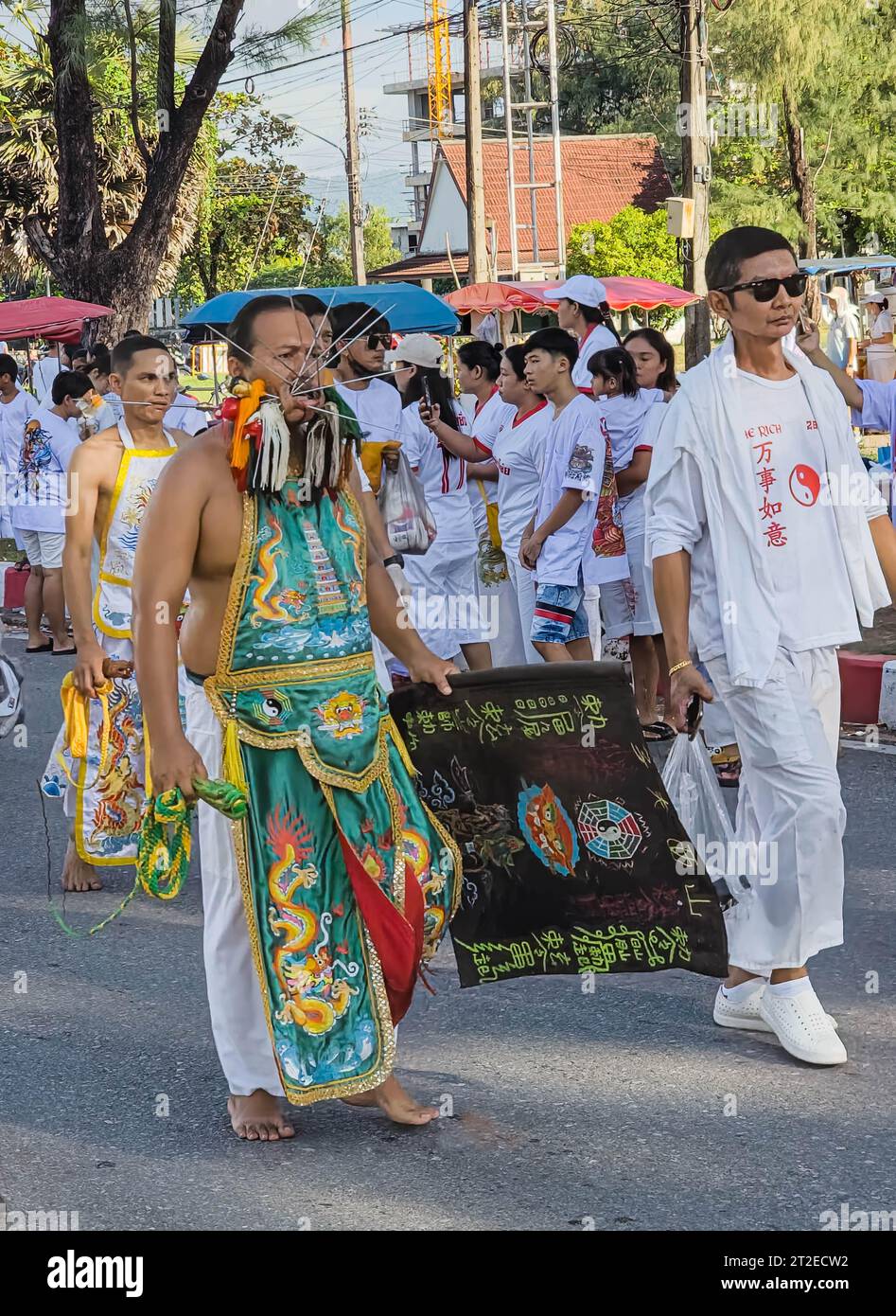PHUKET THAILAND OCTOBER 19 2023 Vegetarian Festival In Phuket Town phuket-thailand-october-19-2023-vegetarian-festival-in-phuket-town