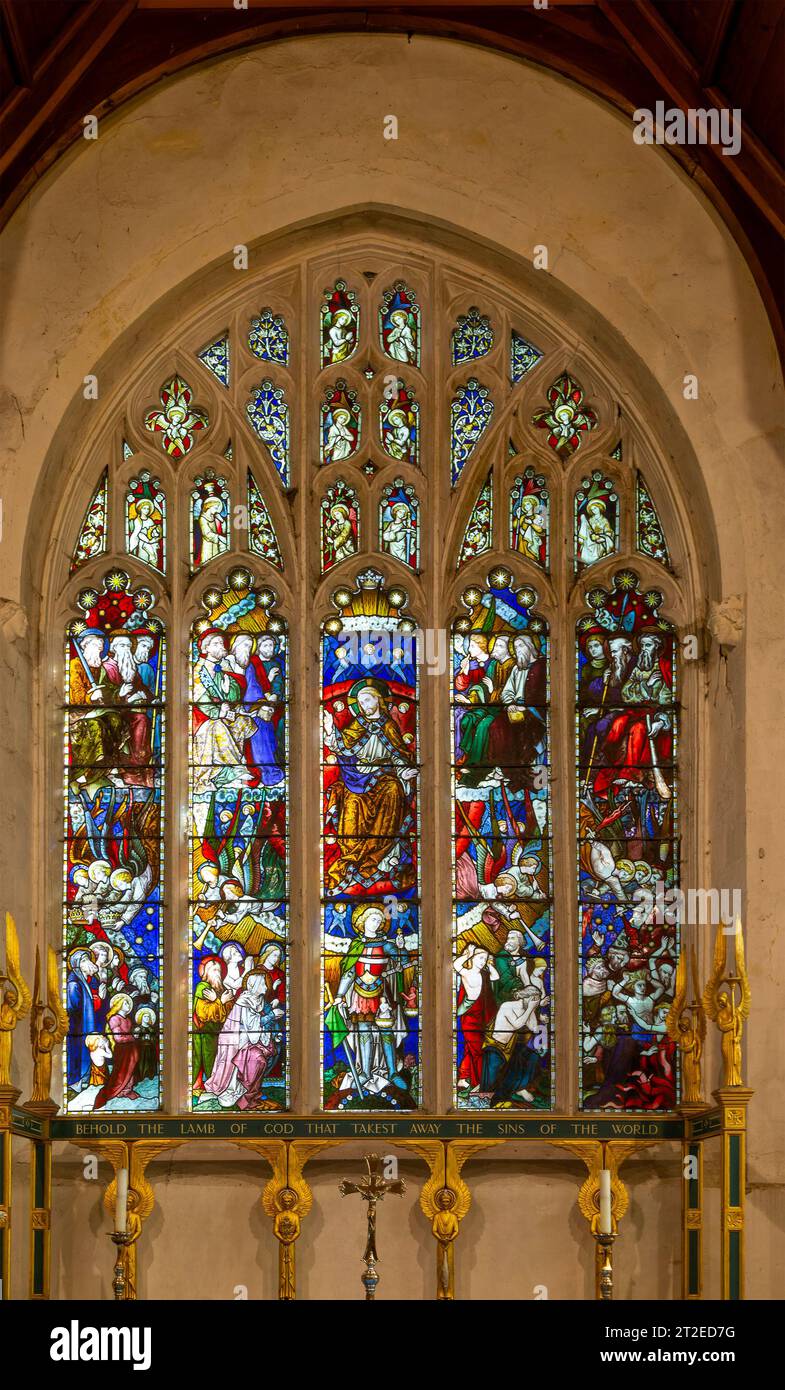 Stained glass window church of Saint Michael and All Angels, Lambourn ...