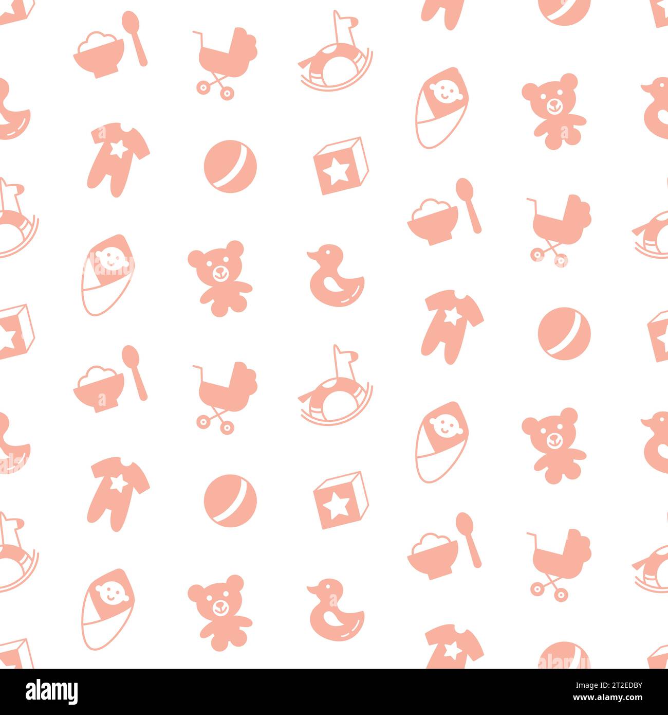 Baby toys seamless pattern with line doodle icons Stock Vector Image ...