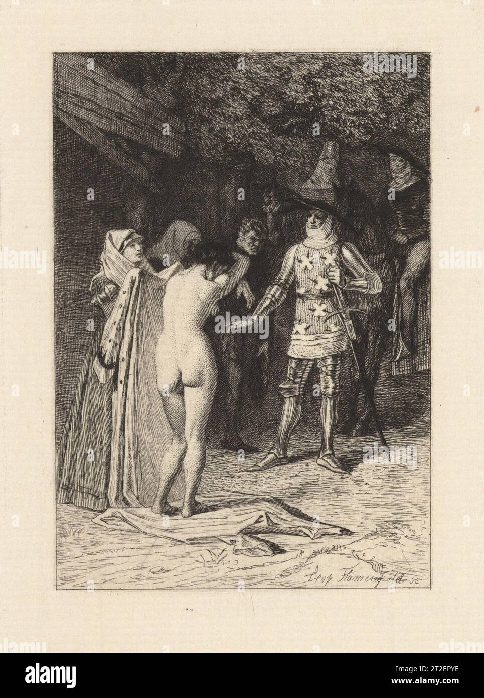 Grisélidis, plate 10 from 'The Decameron' Engraver Léopold Flameng French Author Giovanni Boccaccio Italian 1873 View more. Grisélidis, plate 10 from 'The Decameron'. The Decameron. 1873. Etching; proof before letter. Léopold Flameng (French (born Belgium), Brussels 1831–1911 Paris). Prints Stock Photo