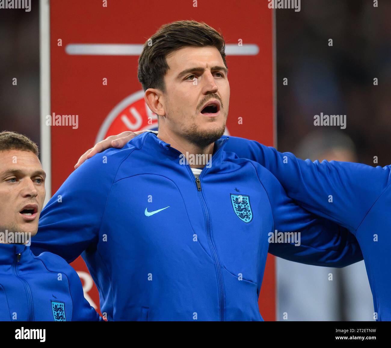 17 Oct 2023 - England v Italy - Euro 2024 Qualifier - Wembley Stadium.  England's Harry Maguire before the match against Italy. Picture : Mark Pain / Alamy Live News Stock Photo