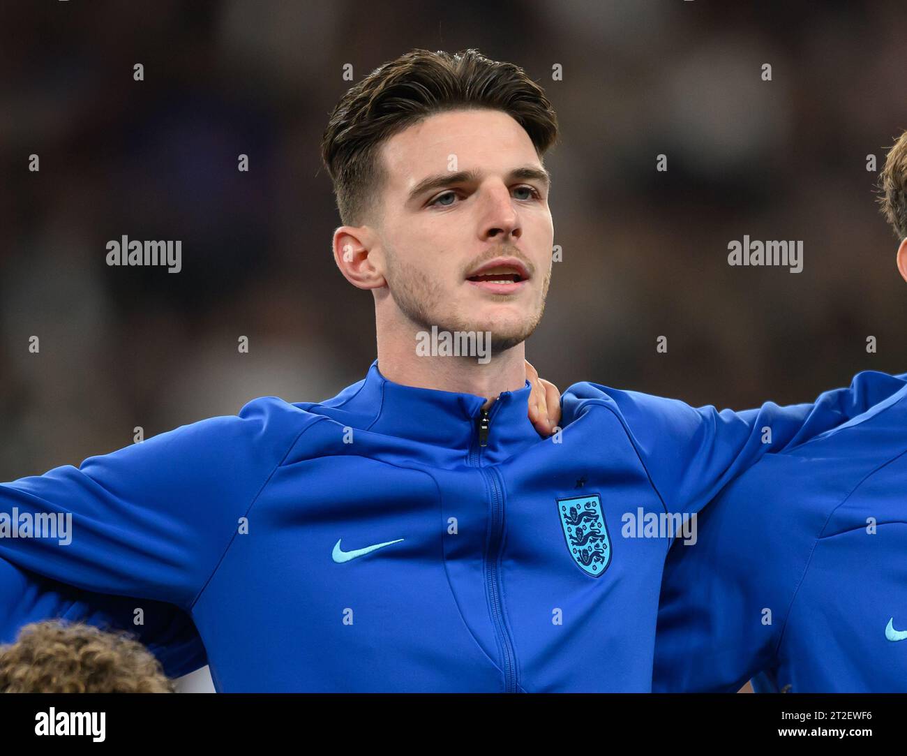 17 Oct 2023 - England v Italy - Euro 2024 Qualifier - Wembley Stadium.  England's Declan Rice before the match against Italy. Picture : Mark Pain / Alamy Live News Stock Photo