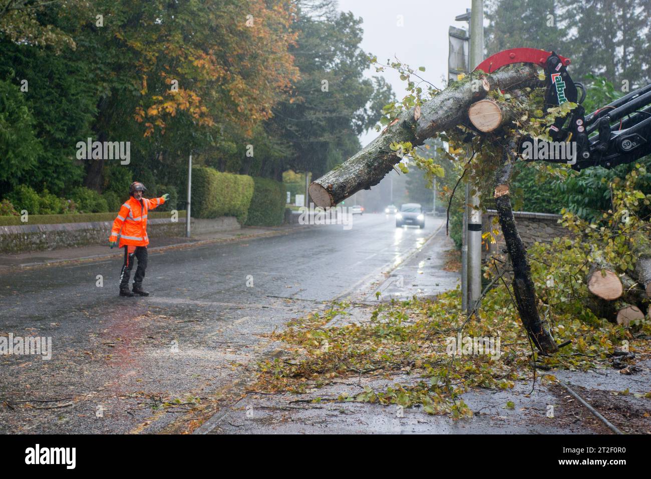 Aberdeen Scotland.19/10/2023, Storm Babet, Aberdeen Scotland. Clearing