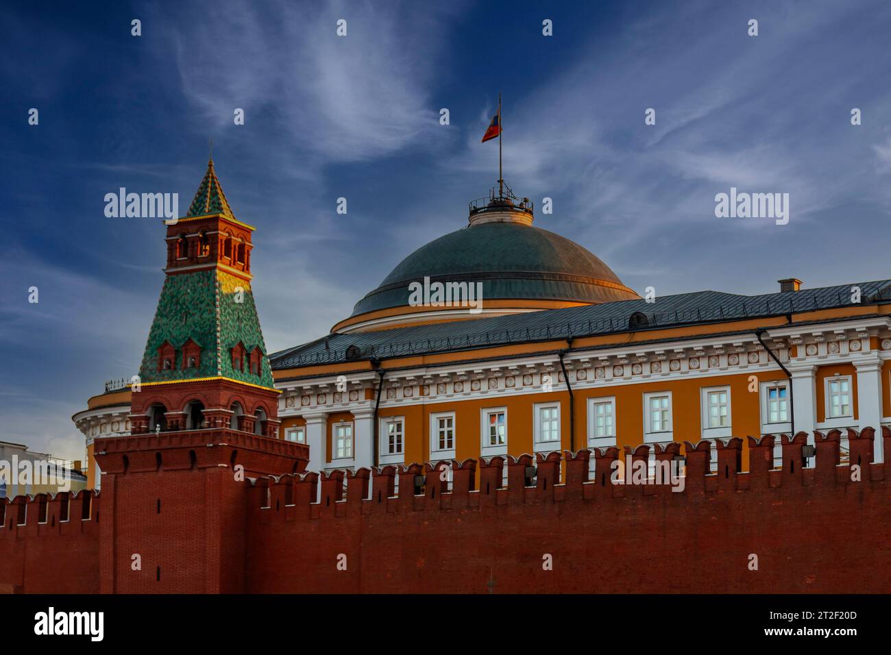 23rd September 2015, Moscow, Russia. Red Square, Moscow Kremlin and State Historical Museum in Moscow, Russia. Architecture and landmarks of Moscow. Stock Photo