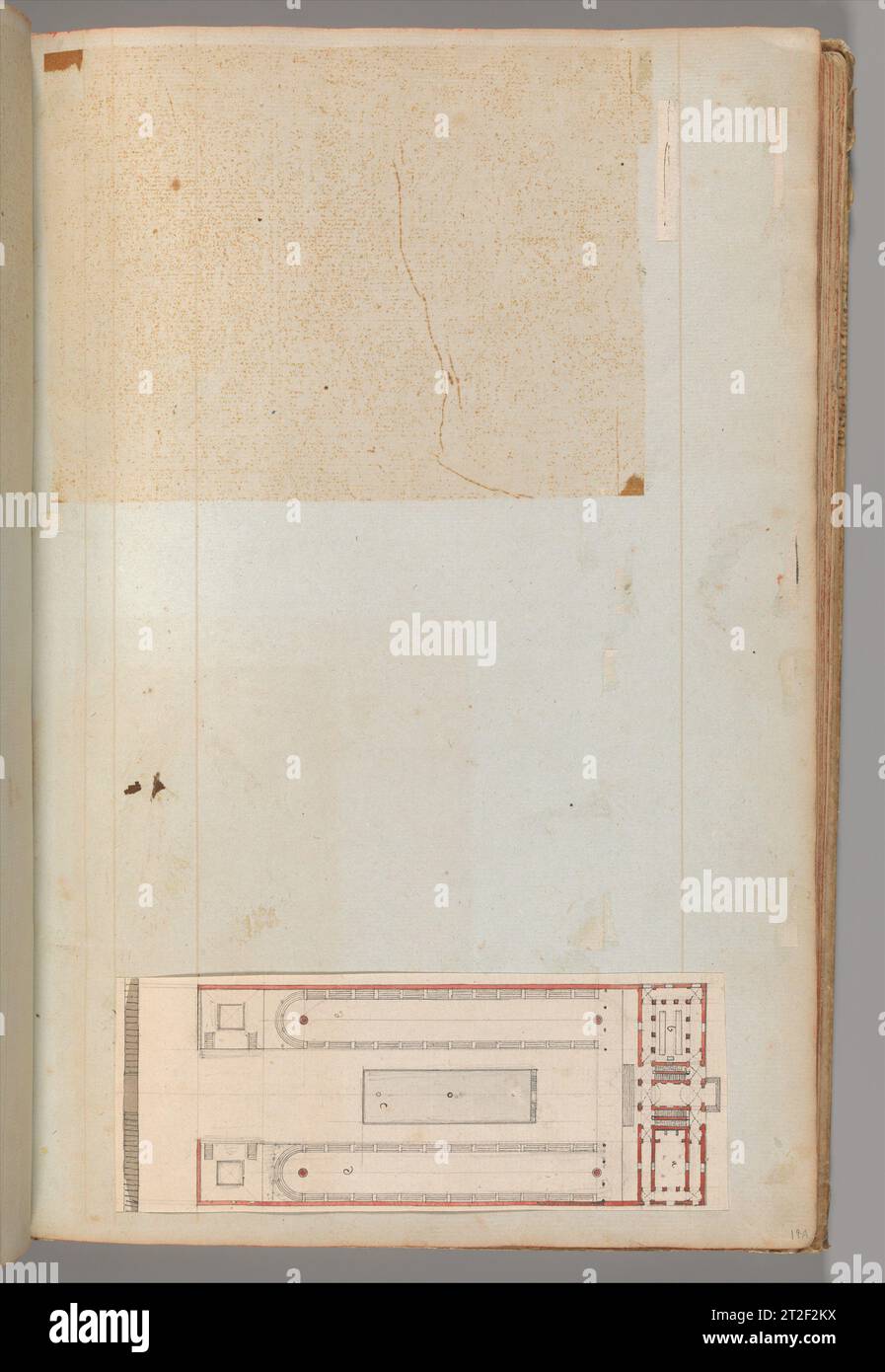 Page from a Scrapbook containing Drawings and Several Prints of ...