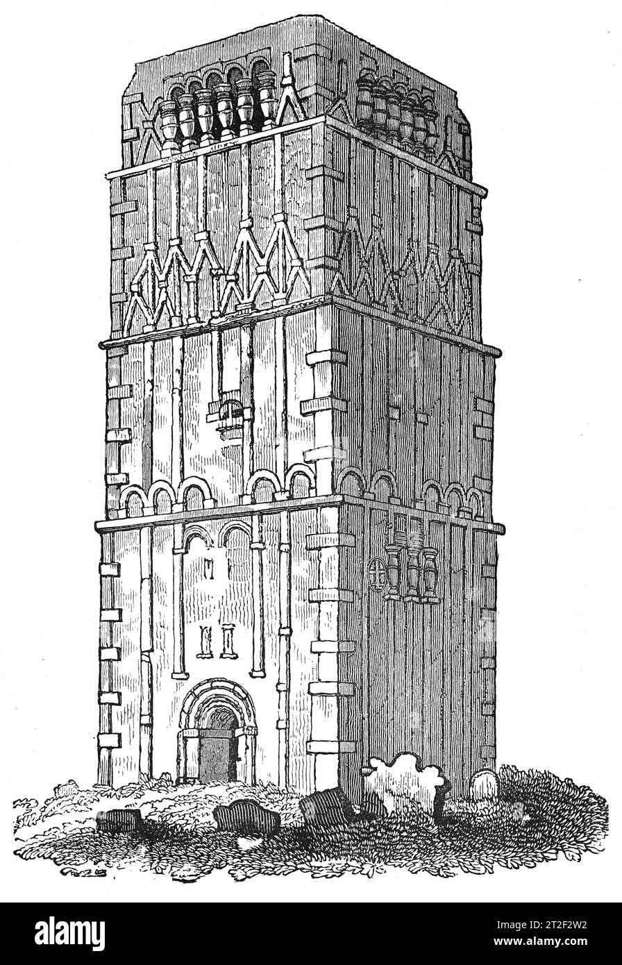 The Tower at 10th century Earls Barton Church, Northamptonshire in the