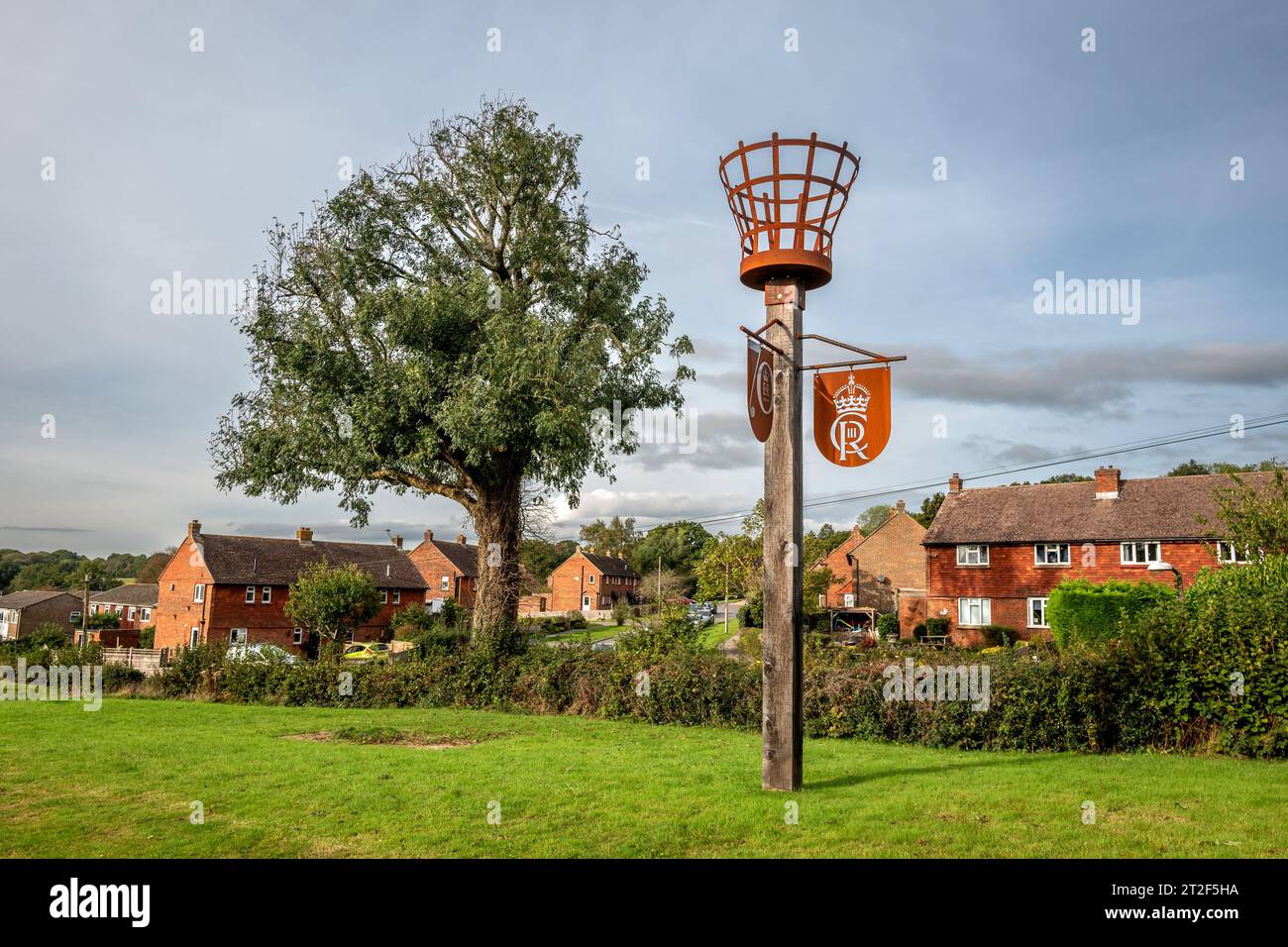 Wadhurst, October 16th 2023 The Queen's Platinum Jubilee Beacon Stock