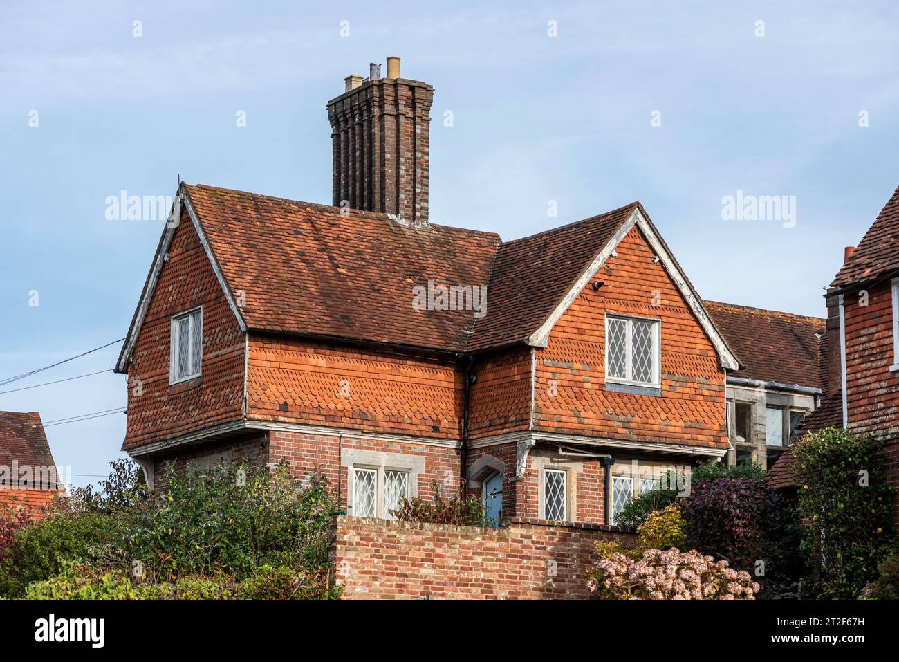 Wadhurst, October 16th 2023 Houses in Lower High Street Stock Photo