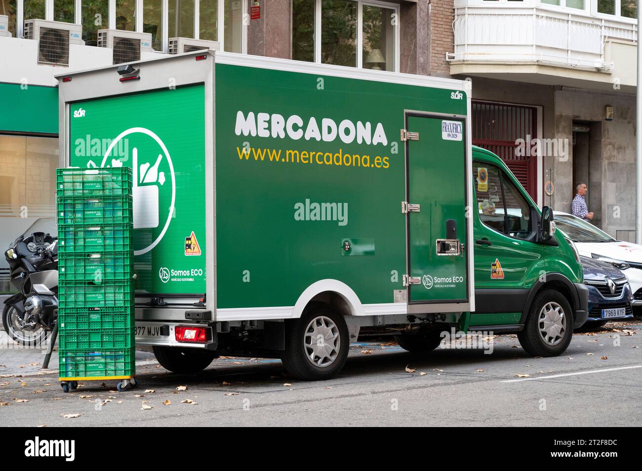 Madrid, Spain. 18th Oct, 2023. A delivery truck of the Spanish