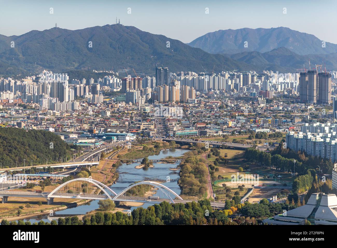 Cityscape of Daejeon capital of South Chungcheong province in South Korea on 17 October 2023 Stock Photo