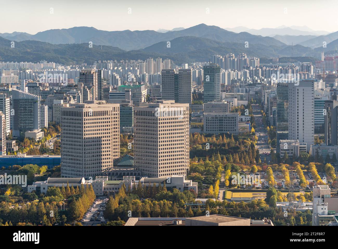 Cityscape of Daejeon capital of South Chungcheong province in South Korea on 17 October 2023 Stock Photo