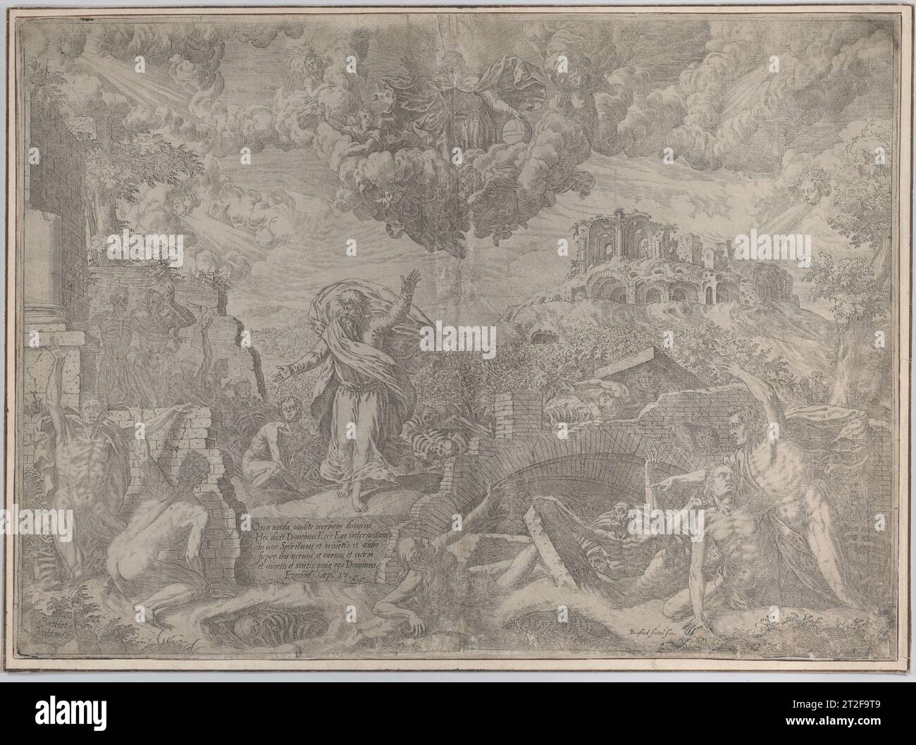 The vision of Ezekiel, with the dead rising and putting on their flesh ...