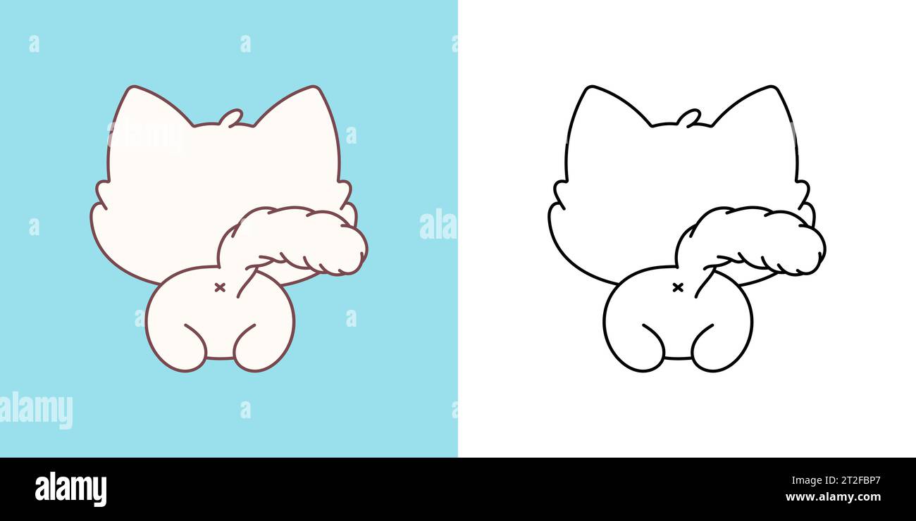 Vector Ragdoll Kitty Multicolored and Black and White. Beautiful Clip ...