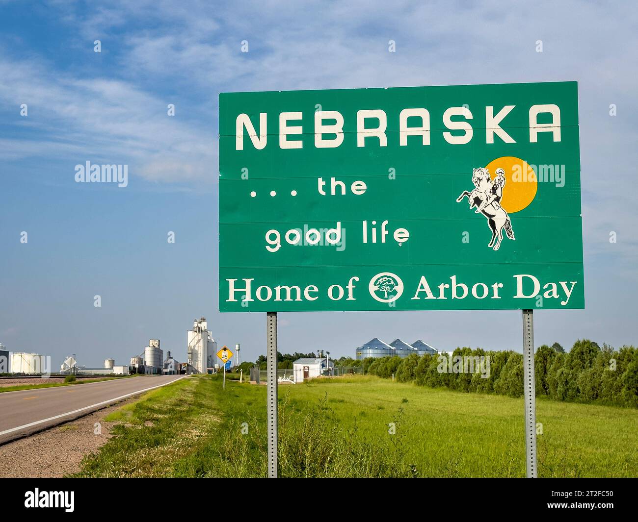 Nebraska, the good life, home of Arbor Day - roadside welcome sign at ...