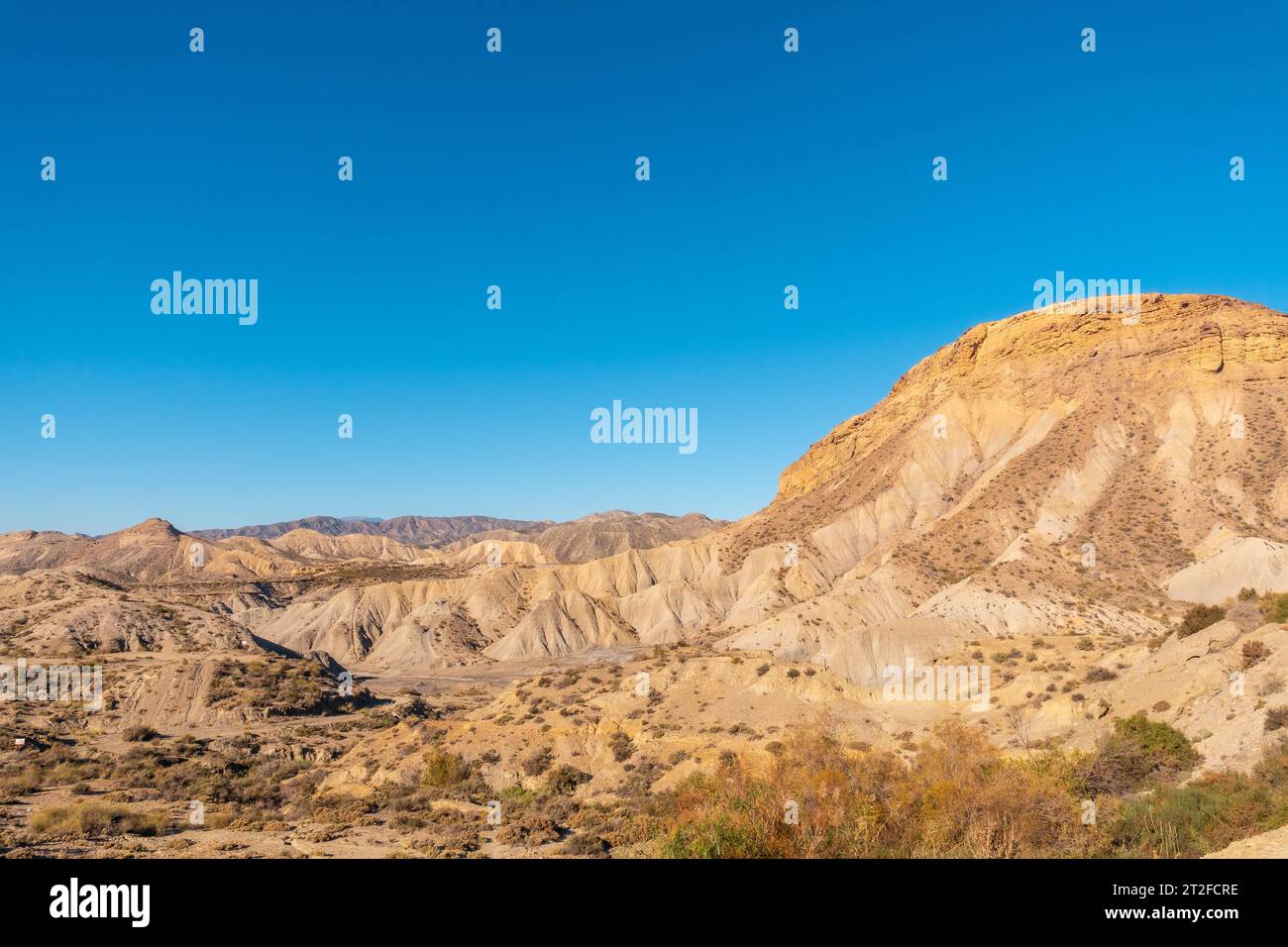 Barranco de Las Salinas in the desert of Tabernas, Almeria province ...