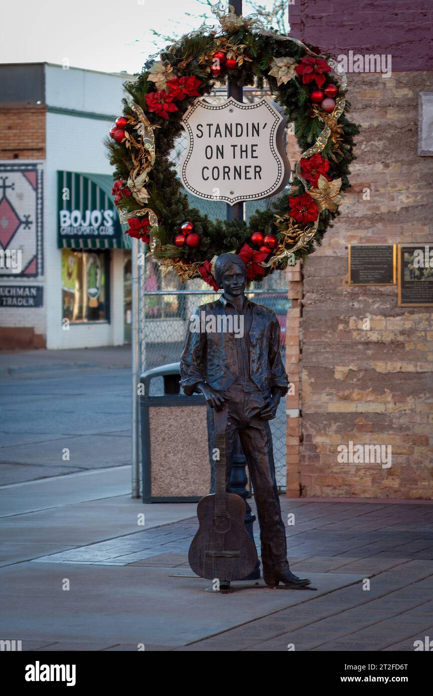 Standing on the Corner in Winslow, Arizona Stock Photo
