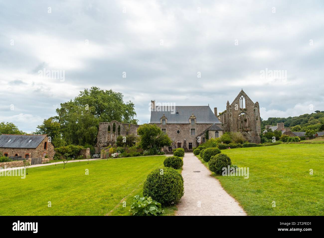Abbaye de Beauport in the village of Paimpol, Cotes-d'Armor department, French Brittany. France Stock Photo