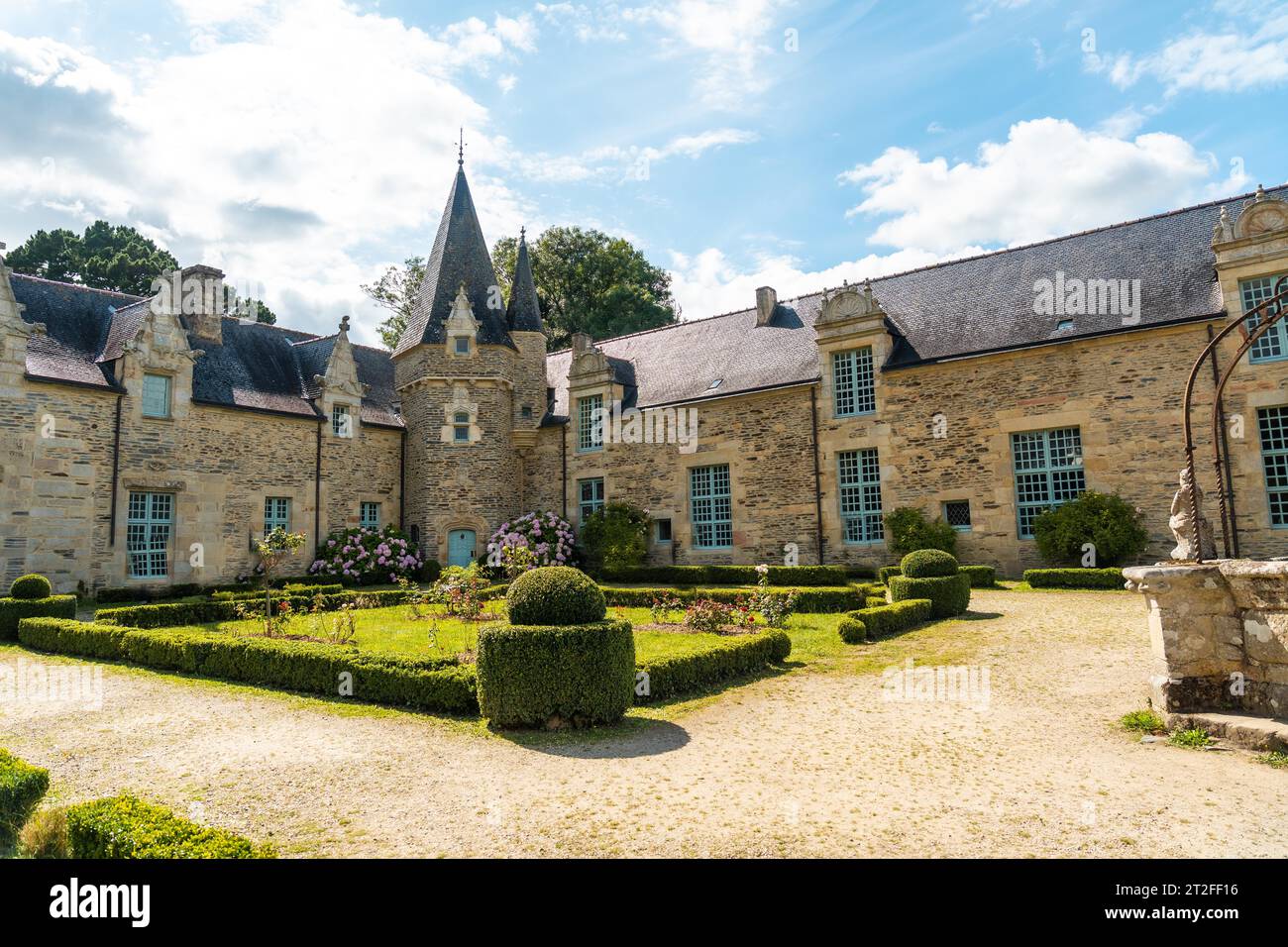 The beautiful Castle Park Rochefort en Terre in the medieval village of