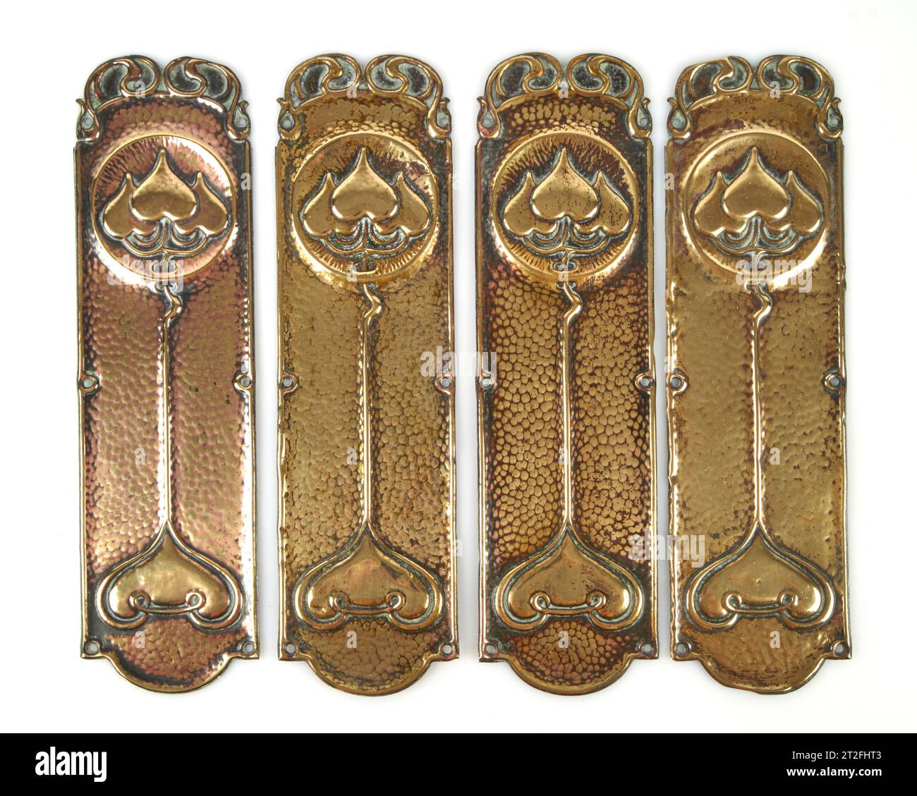 Antique Brass "Art Nouveau" Door Finger Plates FP006 | Products