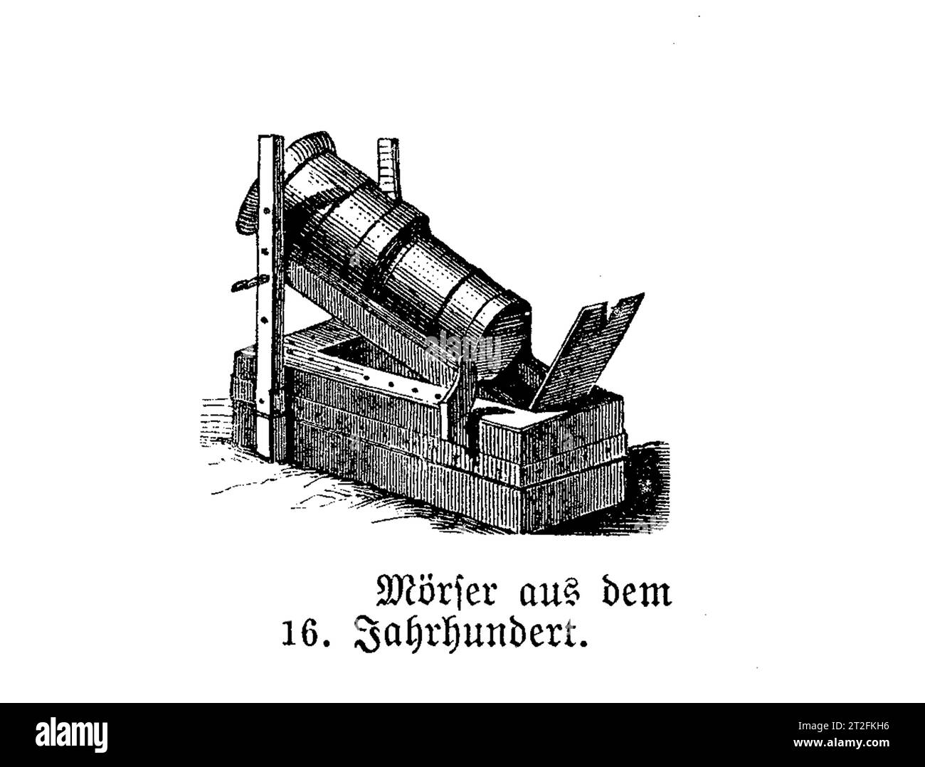 Mortar, muzzle-loaded weapon for a variety of ammunition of the 16th century Stock Photo