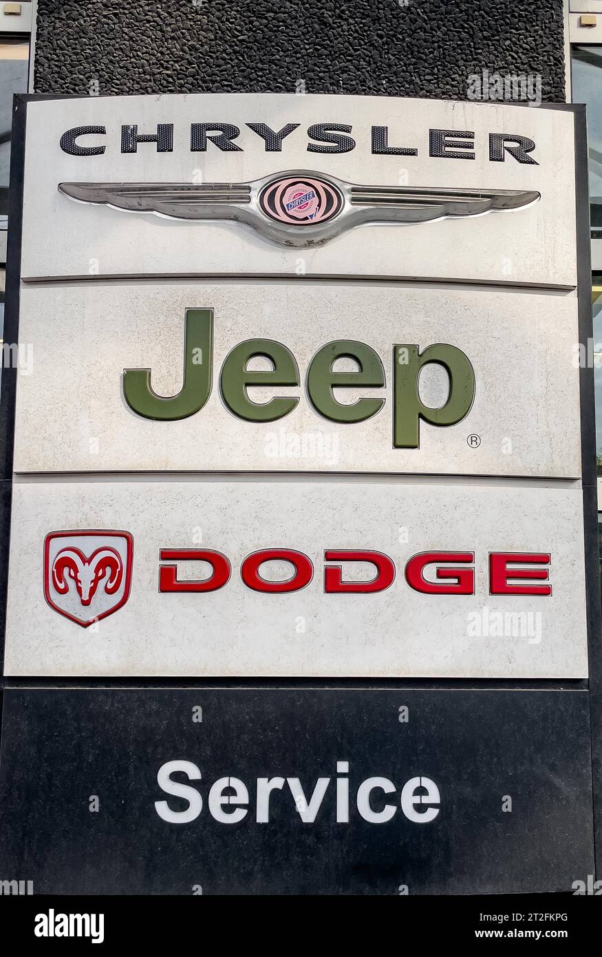 Three logo logos of Chrysler Jeep Dodge brands of the international ...