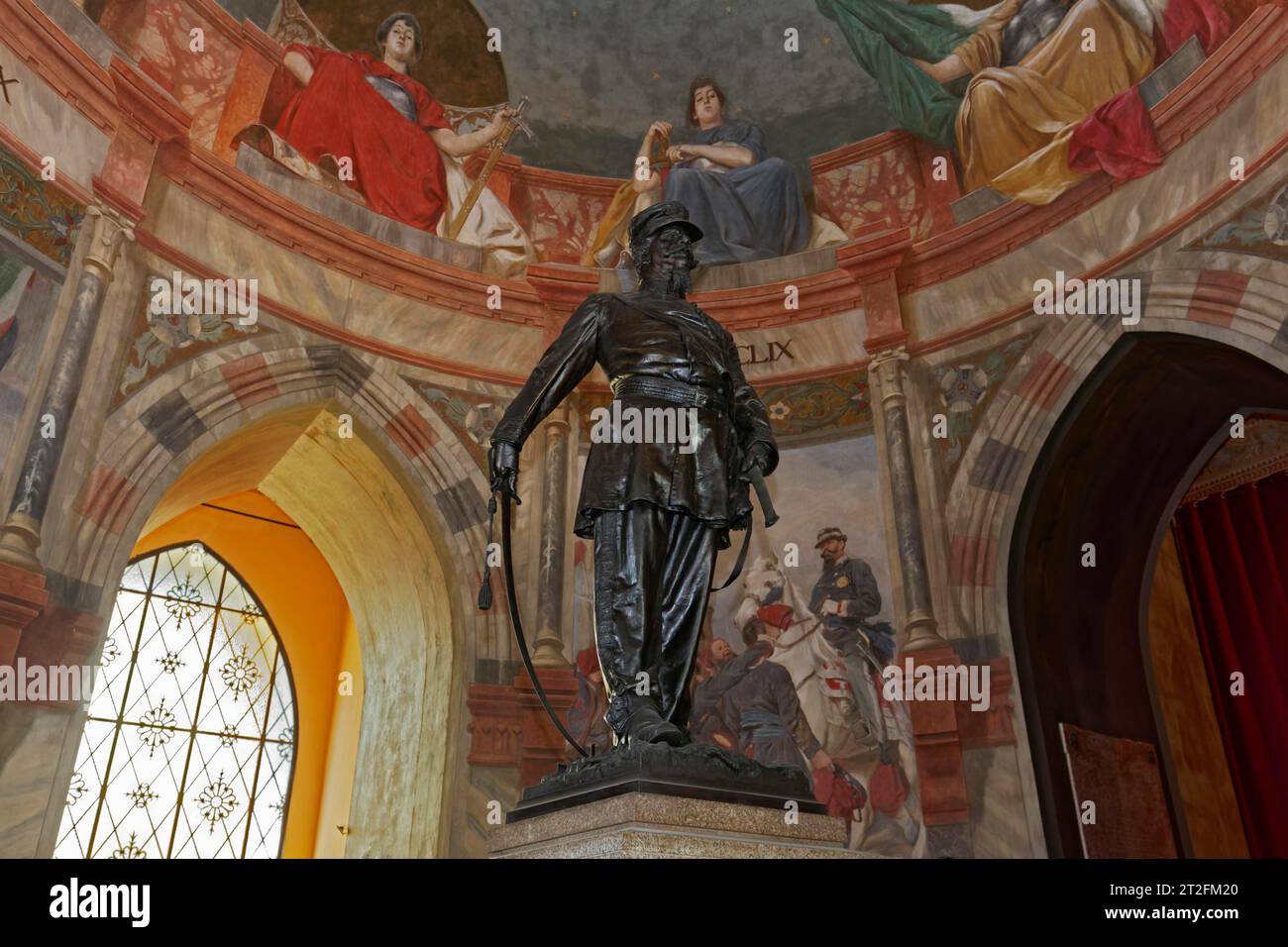 Statue of King Vittorio Emanuele II, Hall of Fame Monumento della Battaglia, Risorgimento, San Martino della Battaglia, Desenzano del Garda Stock Photo